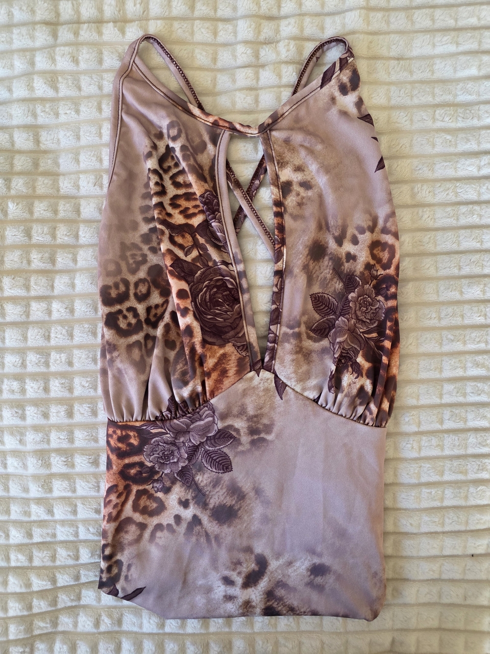 Fashion Nova Women’s Floral Leopard Print Bodysuit
